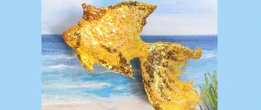 Золотая рыбка» в технике ватного папье-маше