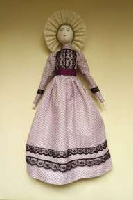 Текстильная кукла "Женя (Мисюсь)", по рассказу А. П. Чехова "Дом с Мезонином"