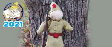 Народная тряпичная кукла в военной форме