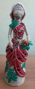 Стилизованная кукла по народным мотивам (хохлома)